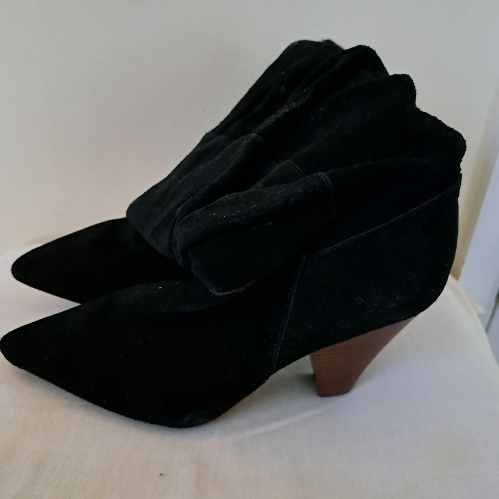 Kensie Black Heeled Sloushy Suede‎ Boots  Women Size 10M ***TRENDING*** - Picture 9 of 15